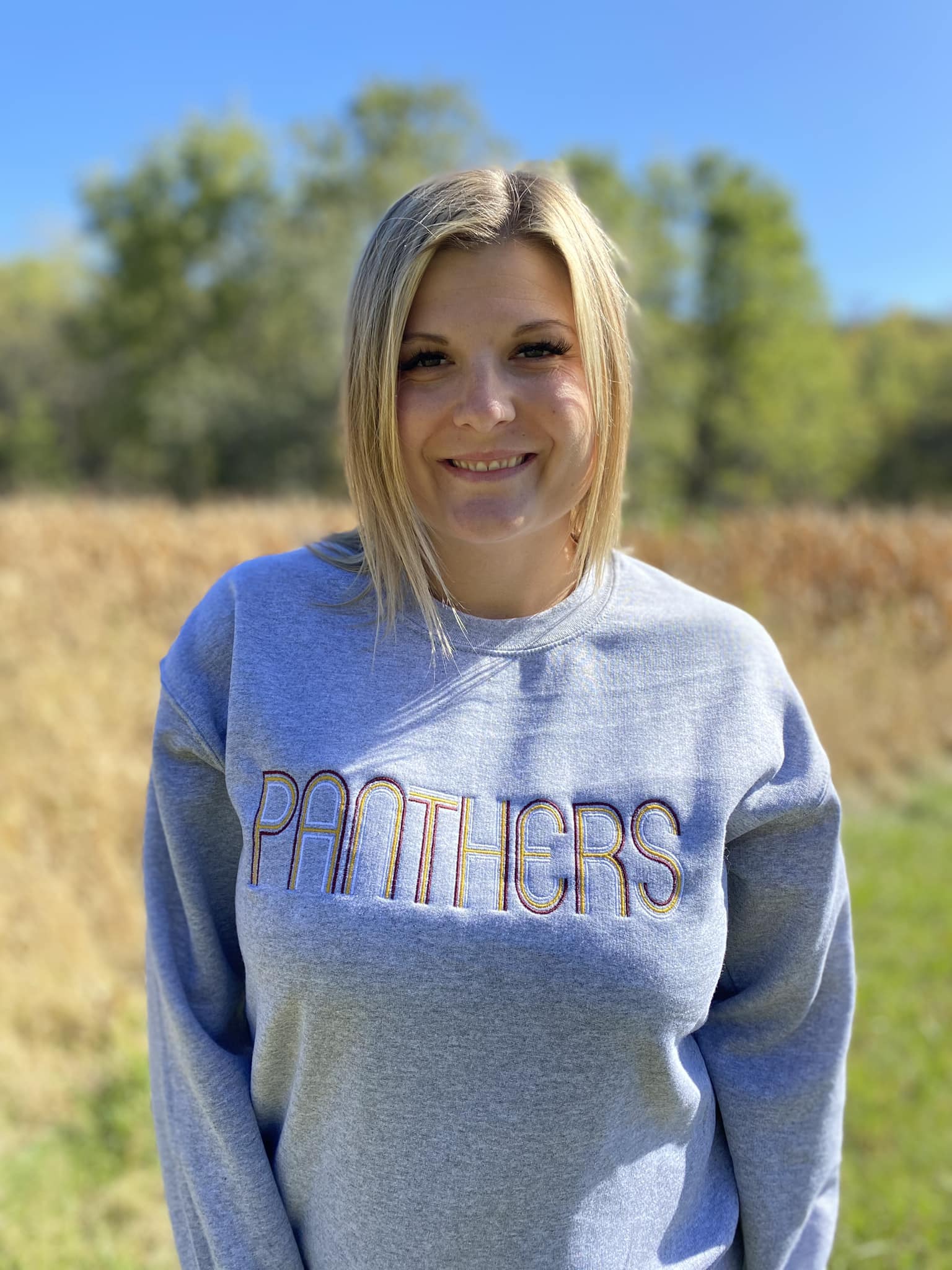 Panthers Embroidery Retro