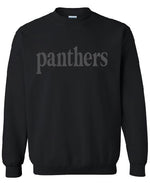 black monochrome panthers puff