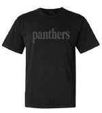 black monochrome panthers puff