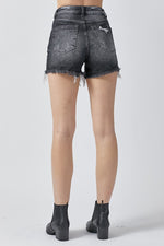 Jet Plane Risen Denim Shorts